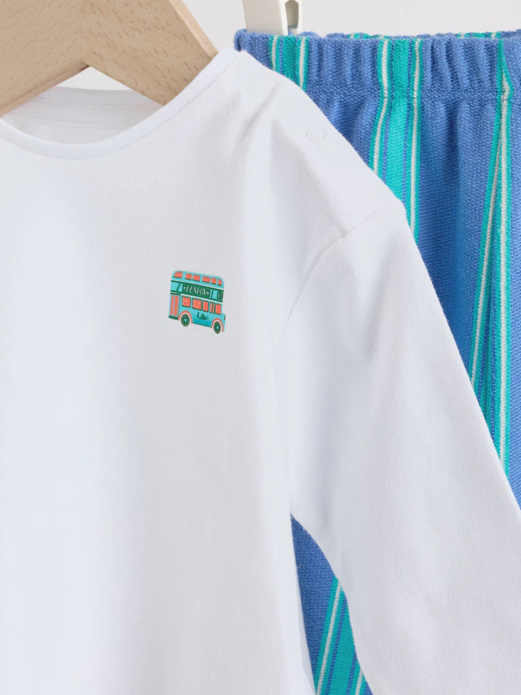 |BabyBoy| Conjunto Infantil Seminal X Car Pintos Top e Calça De Moletom Azul/Verde (0 meses a 2 anos)