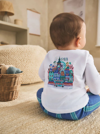 |BabyBoy| Conjunto Infantil Seminal X Car Pintos Top e Calça De Moletom Azul/Verde (0 meses a 2 anos)