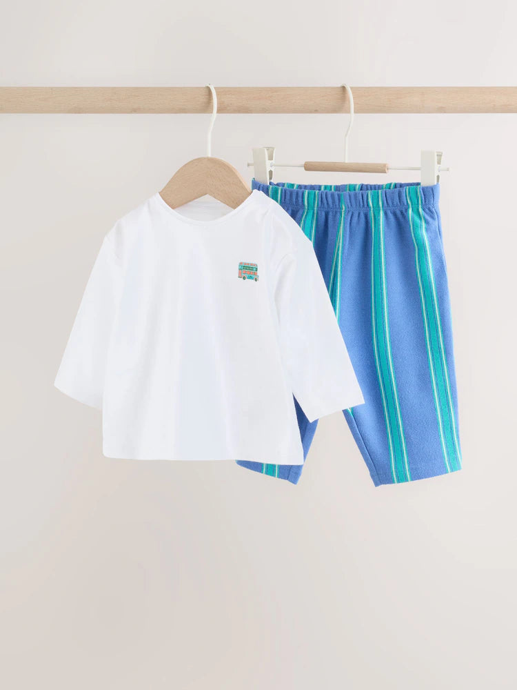 |BabyBoy| Conjunto Infantil Seminal X Car Pintos Top e Calça De Moletom Azul/Verde (0 meses a 2 anos)