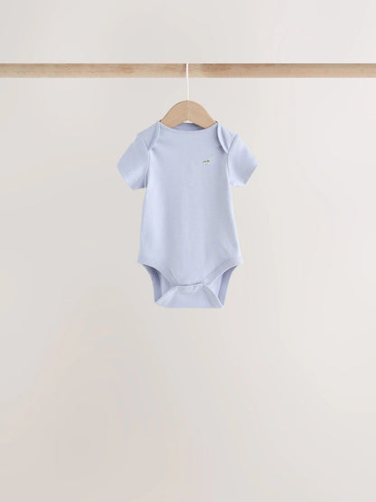 |BabyGirl| Kit com 5 Bodies de Manga Curta para Bebê – Estampa de Dinossauro (Cores Neutras)