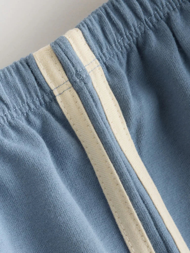 |BabyBoy| Kit Com 3 Calças Jogger de Corte Reto para Bebê – Azul/Marrom/Creme (0 meses a 2 anos)
