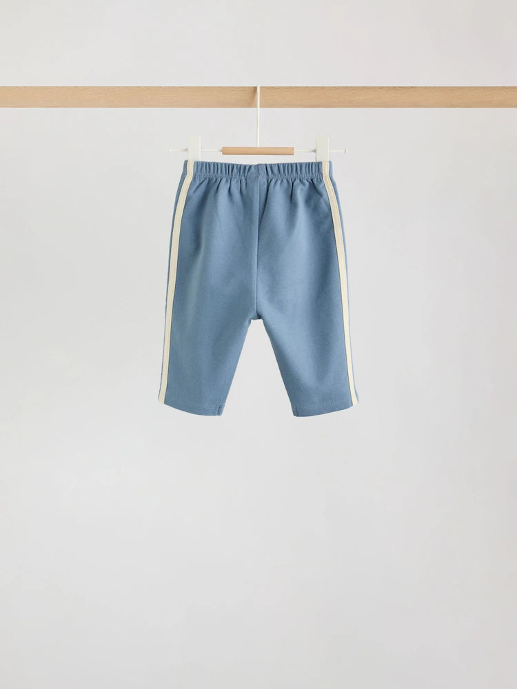 |BabyBoy| Kit Com 3 Calças Jogger de Corte Reto para Bebê – Azul/Marrom/Creme (0 meses a 2 anos)