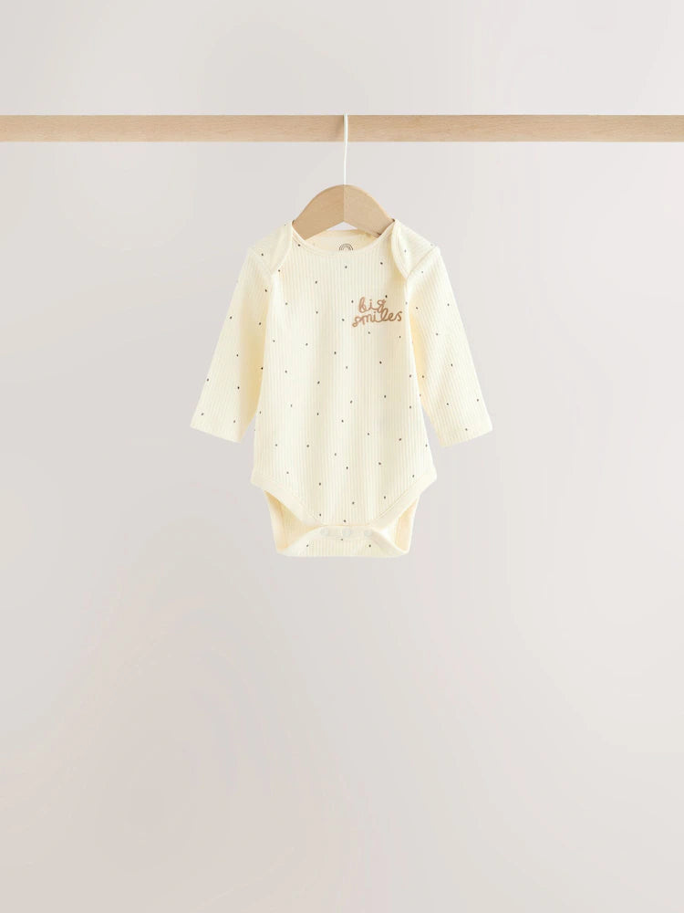 |BabyBoy| Kit com 3 Bodies de Manga Longa Neutral Milk Club para Bebês