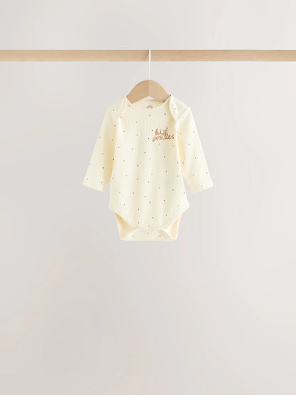 |BabyBoy| Kit com 3 Bodies de Manga Longa Neutral Milk Club para Bebês