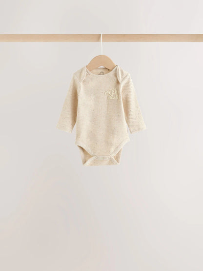 |BabyBoy| Kit com 3 Bodies de Manga Longa Neutral Milk Club para Bebês