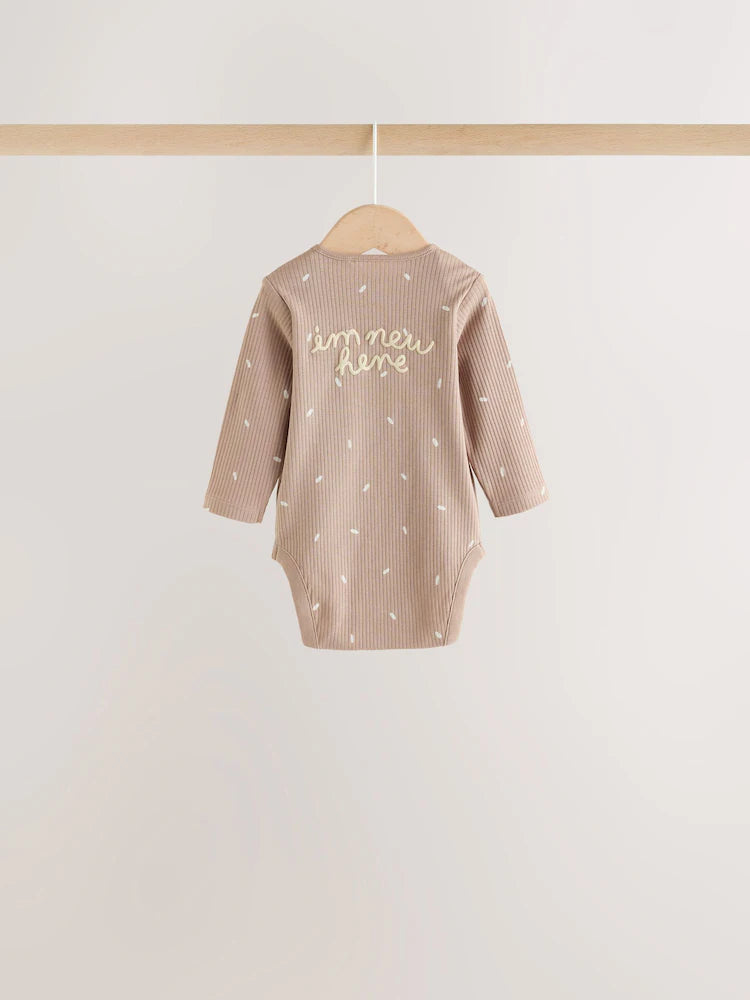 |BabyBoy| Kit com 3 Bodies de Manga Longa Neutral Milk Club para Bebês