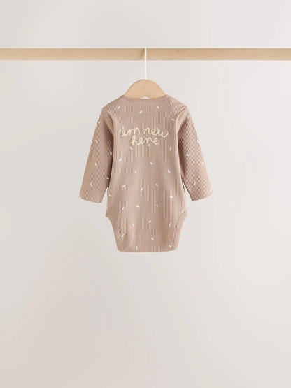 |BabyBoy| Kit com 3 Bodies de Manga Longa Neutral Milk Club para Bebês
