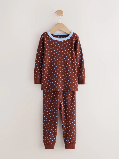 |Girl| Kit com 3 Pijamas Aconchegantes Azul/Marrom (9 meses a 12 anos)