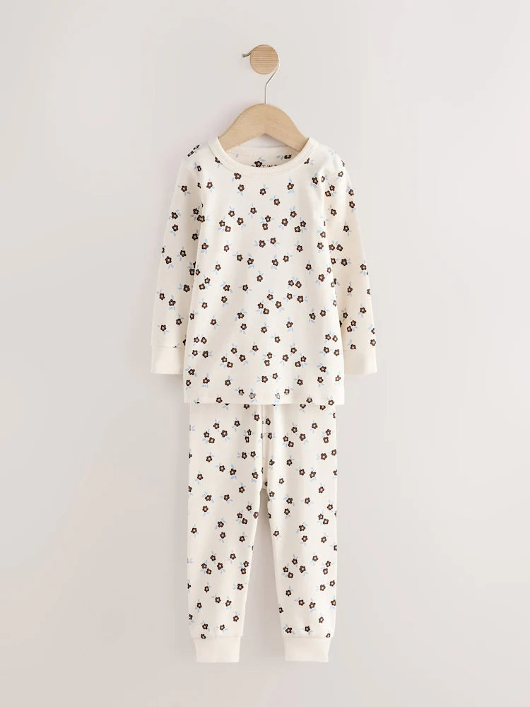 |Girl| Kit com 3 Pijamas Aconchegantes Azul/Marrom (9 meses a 12 anos)
