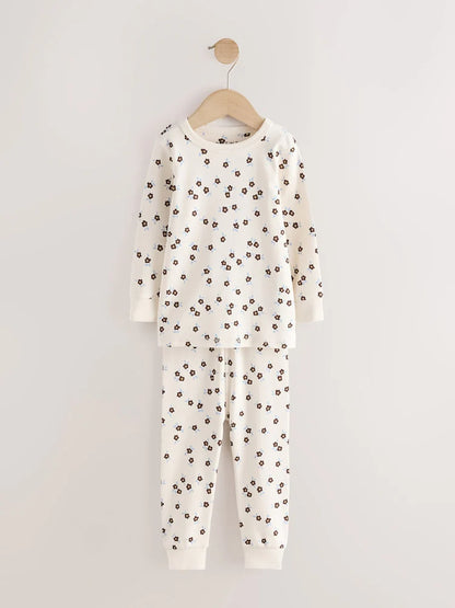 |Girl| Kit com 3 Pijamas Aconchegantes Azul/Marrom (9 meses a 12 anos)