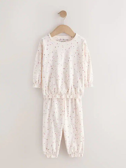 |Girl| Kit com 3 Pijamas Rosa Estilo Jogger (9 meses a 12 anos)