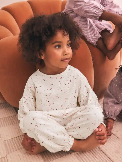 |Girl| Kit com 3 Pijamas Rosa Estilo Jogger (9 meses a 12 anos)