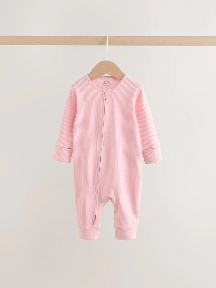 |BabyGirl| Kit com 3 Macacões Rosa para Bebê (0 meses a 3 anos)