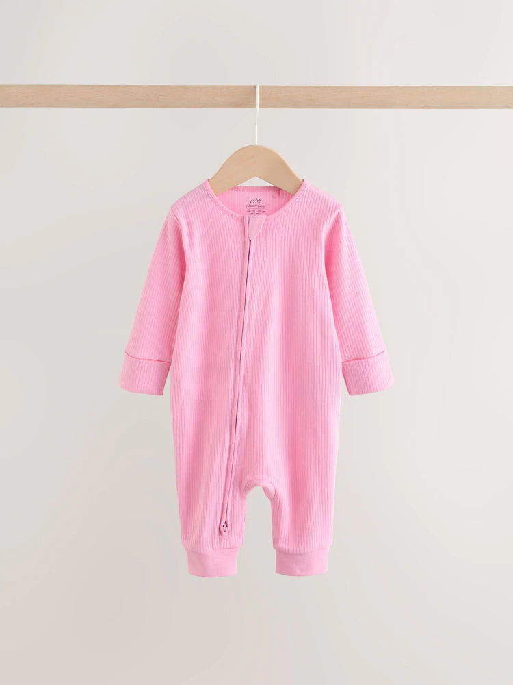 |BabyGirl| Kit com 3 Macacões Rosa para Bebê (0 meses a 3 anos)