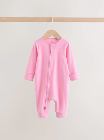|BabyGirl| Kit com 3 Macacões Rosa para Bebê (0 meses a 3 anos)