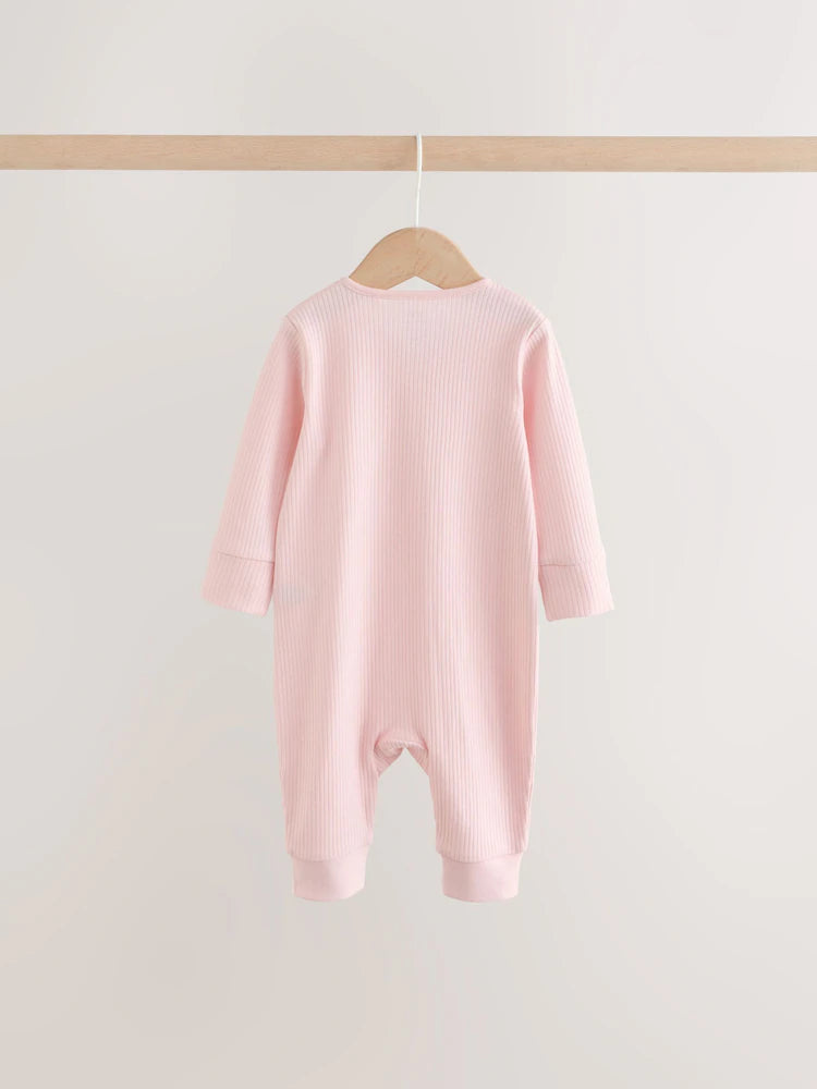 |BabyGirl| Kit com 3 Macacões Rosa para Bebê (0 meses a 3 anos)