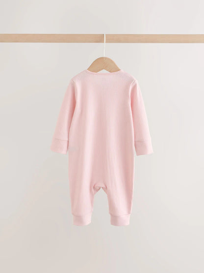 |BabyGirl| Kit com 3 Macacões Rosa para Bebê (0 meses a 3 anos)