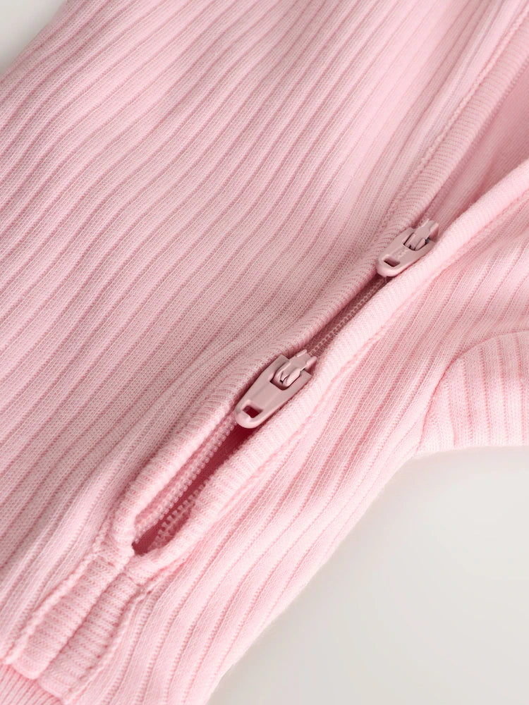 |BabyGirl| Kit com 3 Macacões Rosa para Bebê (0 meses a 3 anos)