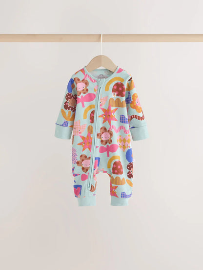 |BabyGirl| Kit Com 3 Macacões De Bebê "Bright Star" com Zíper Bidirecional (0 meses a 3 anos)