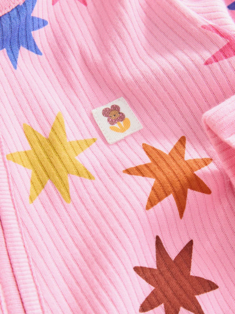 |BabyGirl| Kit Com 3 Macacões De Bebê "Bright Star" com Zíper Bidirecional (0 meses a 3 anos)