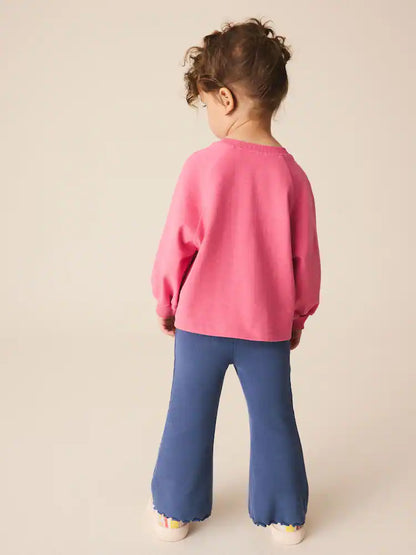 |Girl| Conjunto de Blusa de Manga Longa e Legging Pink Apple (3 meses a 7 anos)