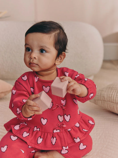 |BabyGirl| Conjunto De 2 Peças Para Bebê: Blusão De Moletom e Calça Jogger (0 meses a 2 anos)