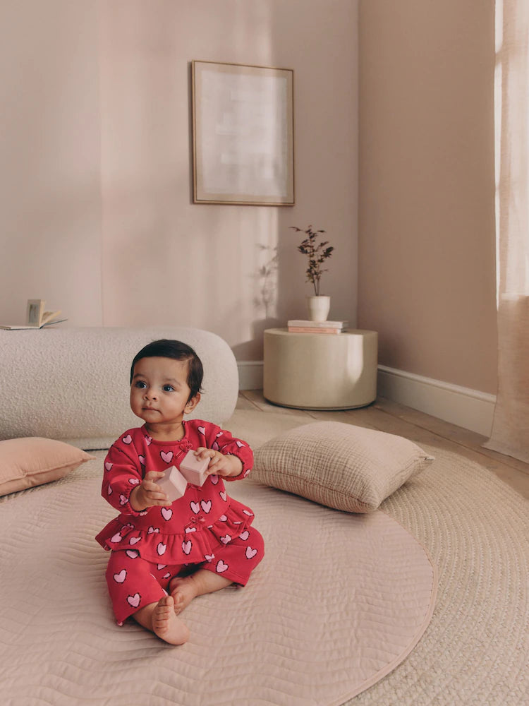 |BabyGirl| Conjunto De 2 Peças Para Bebê: Blusão De Moletom e Calça Jogger (0 meses a 2 anos)
