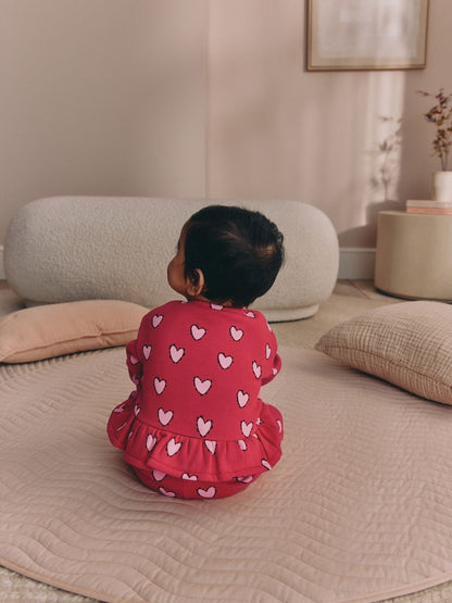 |BabyGirl| Conjunto De 2 Peças Para Bebê: Blusão De Moletom e Calça Jogger (0 meses a 2 anos)