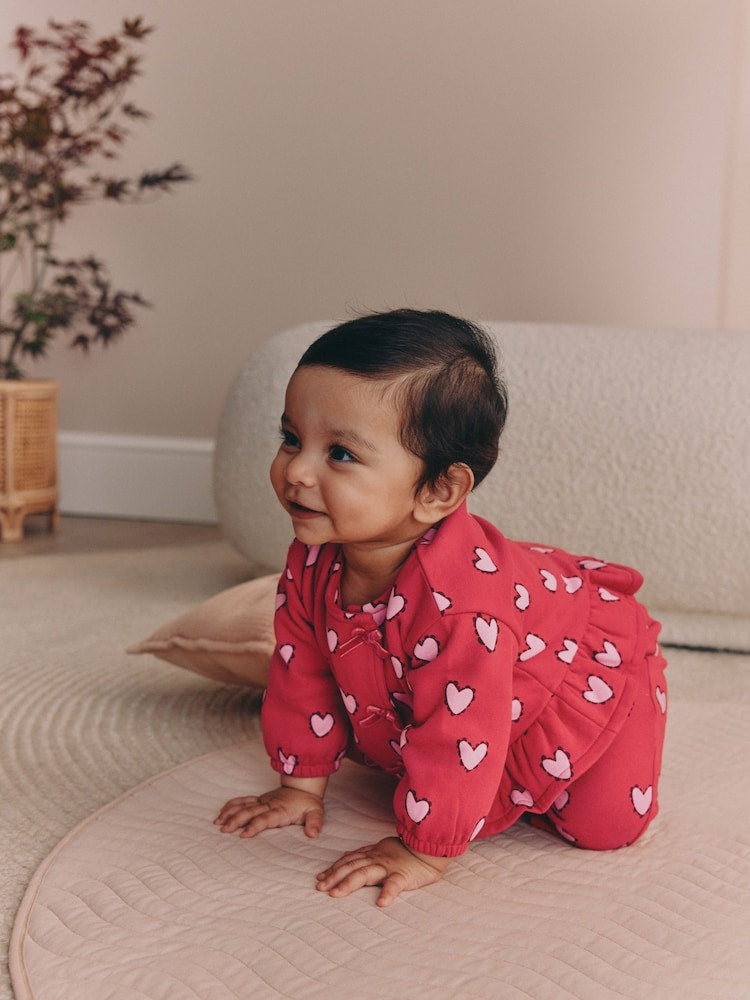 |BabyGirl| Conjunto De 2 Peças Para Bebê: Blusão De Moletom e Calça Jogger (0 meses a 2 anos)