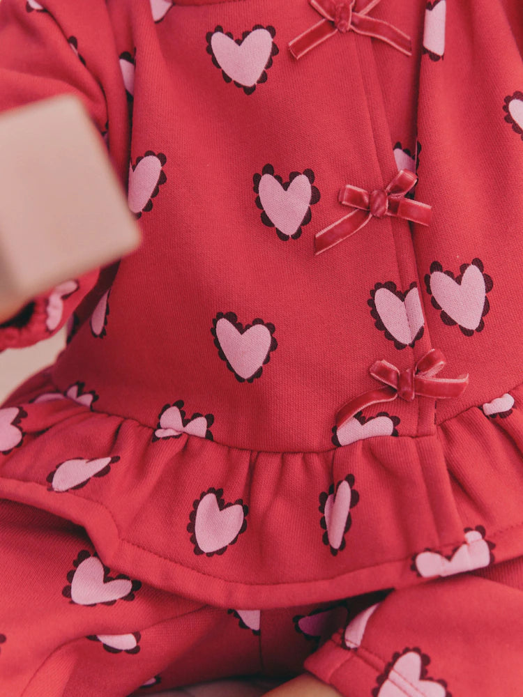 |BabyGirl| Conjunto De 2 Peças Para Bebê: Blusão De Moletom e Calça Jogger (0 meses a 2 anos)