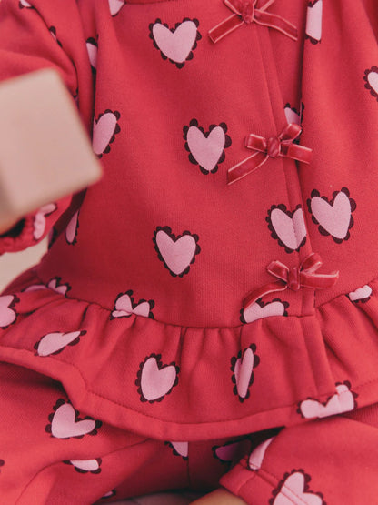 |BabyGirl| Conjunto De 2 Peças Para Bebê: Blusão De Moletom e Calça Jogger (0 meses a 2 anos)