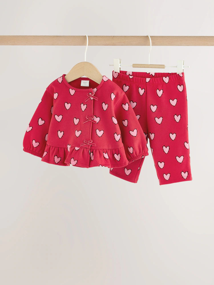 |BabyGirl| Conjunto De 2 Peças Para Bebê: Blusão De Moletom e Calça Jogger (0 meses a 2 anos)