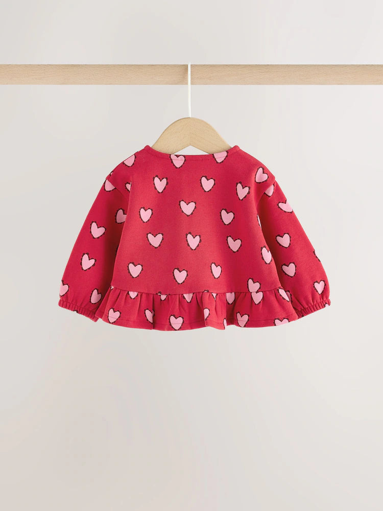 |BabyGirl| Conjunto De 2 Peças Para Bebê: Blusão De Moletom e Calça Jogger (0 meses a 2 anos)