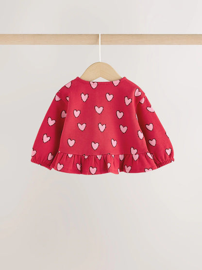 |BabyGirl| Conjunto De 2 Peças Para Bebê: Blusão De Moletom e Calça Jogger (0 meses a 2 anos)