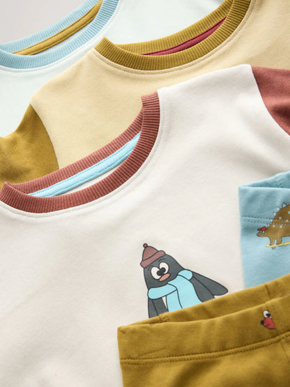 |Boy| Kit com 3 Pijamas Oversized com Estampa de Animais (Azul/Verde) – (9 meses a 10 anos)