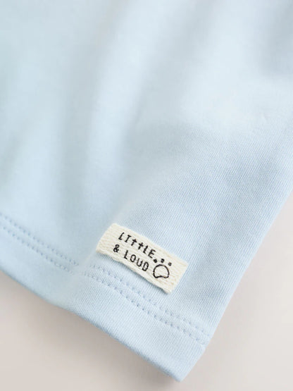 |BabyBoy| Conjunto De 6 Peças Com Estampa De Cachorro Azul: Blusa e Legging wide leg para bebês (0 meses a 2 anos)