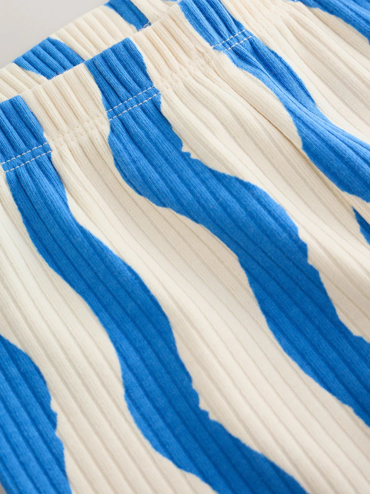 |BabyBoy| Conjunto De 6 Peças Com Estampa De Cachorro Azul: Blusa e Legging wide leg para bebês (0 meses a 2 anos)