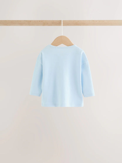 |BabyBoy| Conjunto De 6 Peças Com Estampa De Cachorro Azul: Blusa e Legging wide leg para bebês (0 meses a 2 anos)