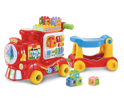 VTech 4-in-1 Alphabet Express | Interactive Ride-On Train, Walker & Pull Cart | Learning Toy