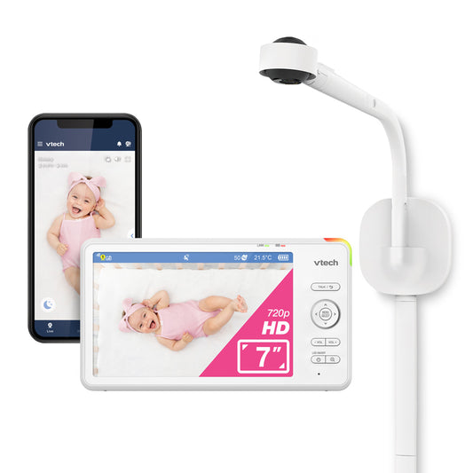 Monitor de vídeo inteligente de alta definição VTech de 7 polegadas para berço
