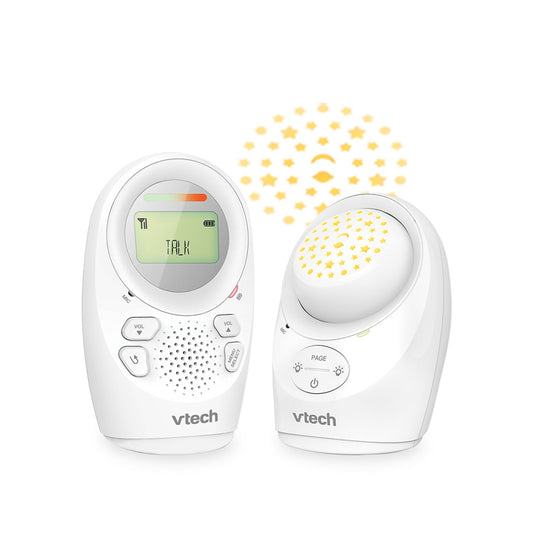 VTech Monitor de áudio digital com luz noturna e projeção.