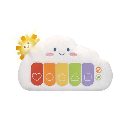 VTech Piano Nuvem do Arco-Íris | Brinquedo Musical Macio para Bebês com Luzes, Canções e Melodias | Aprendizado Sensorial