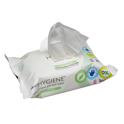 Vital Baby Lenços umedecidos super macios para mãos e rosto Hygiene - Sem fragrância, pacote com 30 unidades