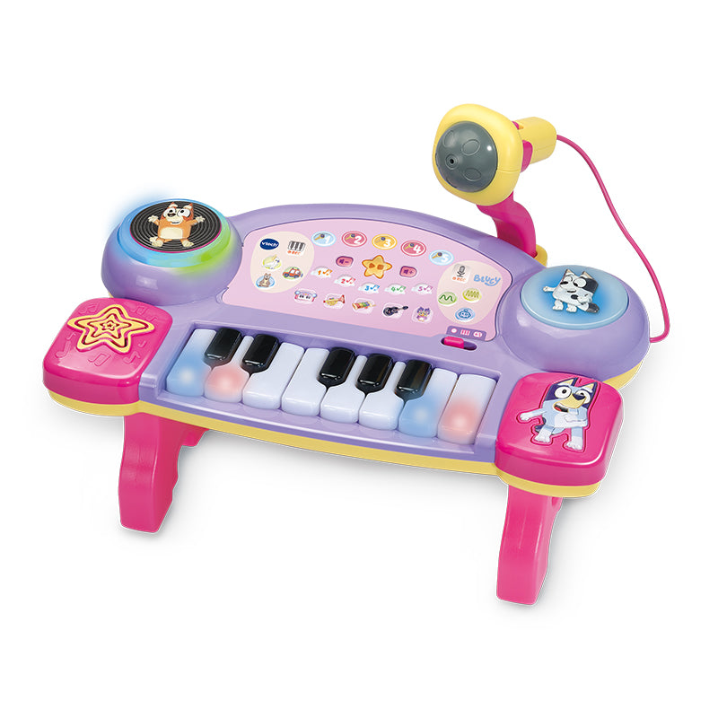 VTech Teclado Musical Bluey com Microfone | Brinquedo Musical com Microfone, Modificador de Voz e Efeitos Sonoros Divertidos