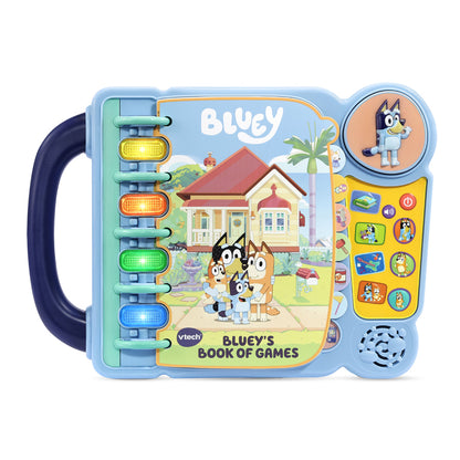 Vtech Livro de Jogos Bluey's Bingo, botões para Papai e Mamãe