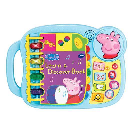 Vtech Livro Peppa Pig: Aprenda e Descubra. Pressione os botões que acendem.