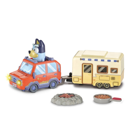 Brinquedo VTech Toot-Toot Drivers – Carro da Família Bluey e Trailer (com Som e Luzes) – Para 1 a 5 Anos