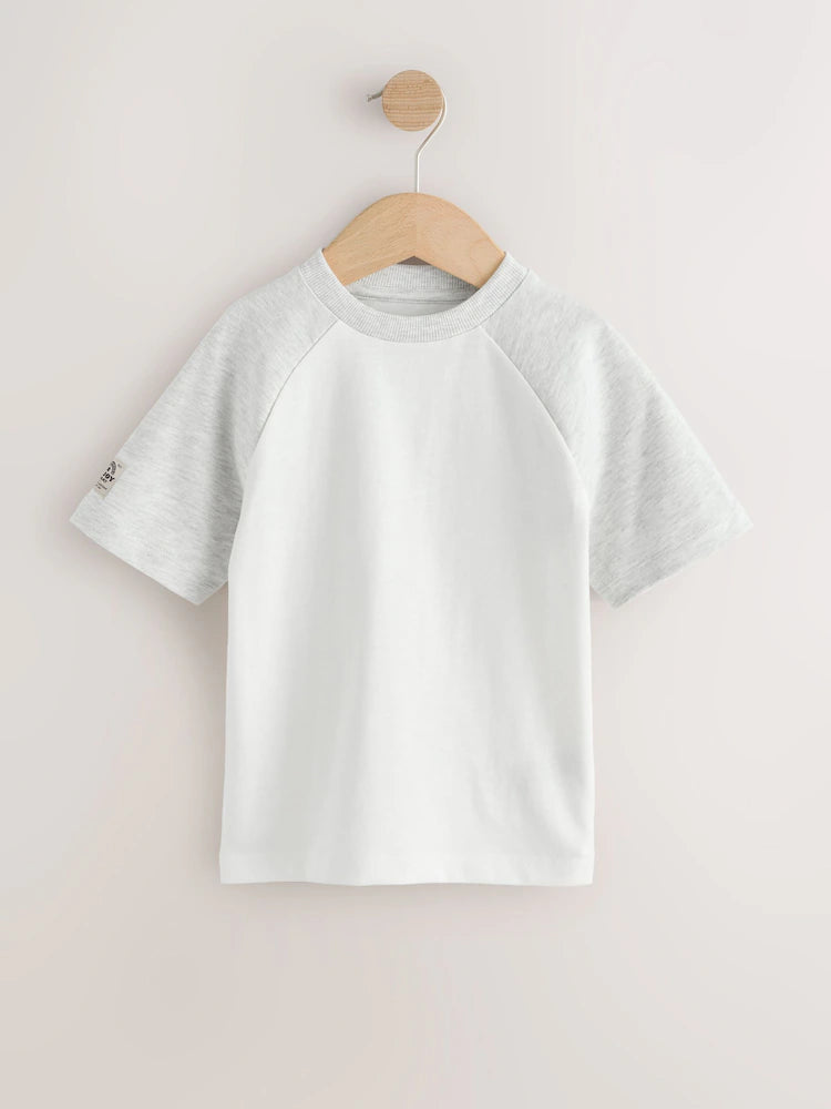 |Boy| Conjunto De 3 Camisetas Raglan Cinza De Manga Comprida (3 meses a 7 anos)