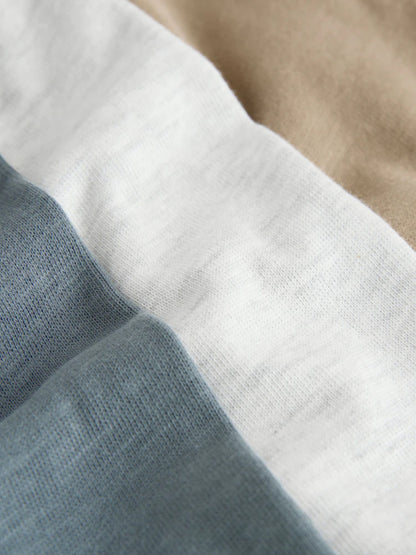 |Boy| Conjunto De 3 Camisetas Raglan Cinza De Manga Comprida (3 meses a 7 anos)