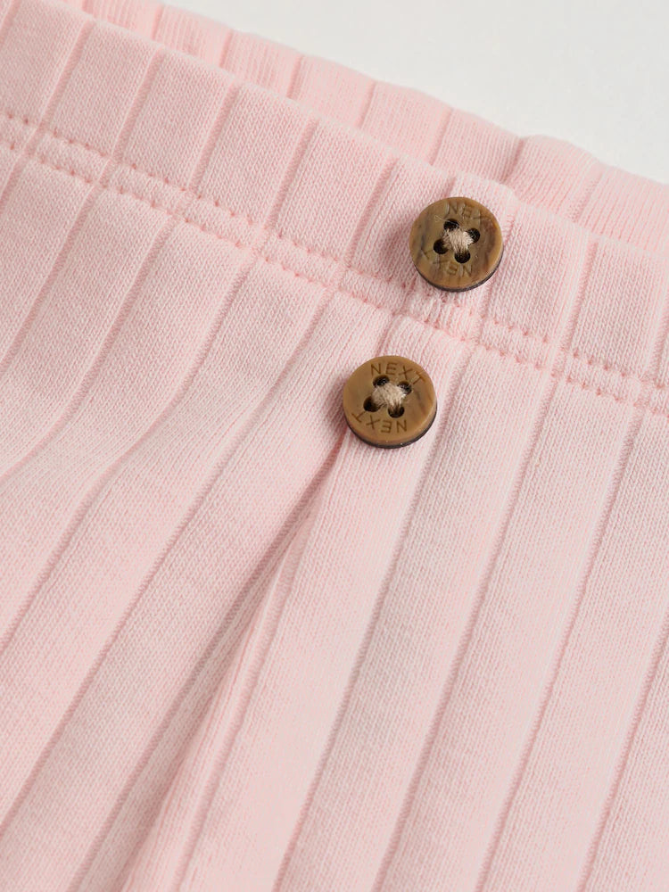 |BabyGirl| Conjunto De Blusa e Calça Legging Rosa "Olá Mundo" Para Bebê (0-18 meses)